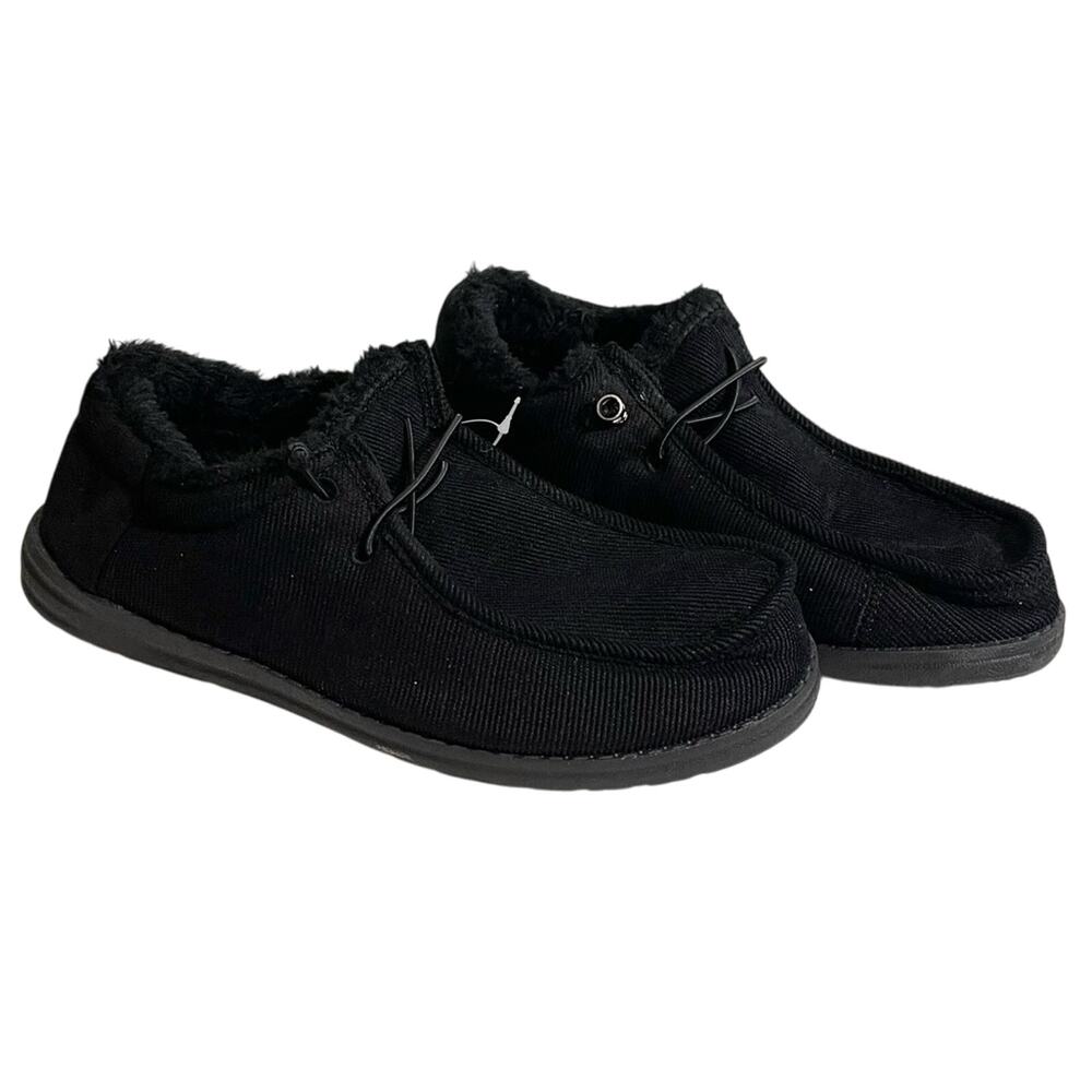 Harmony Balance Mens Canvas Closed‎ Toe Lace-Up Casual Shoes Black Size 9 NWT